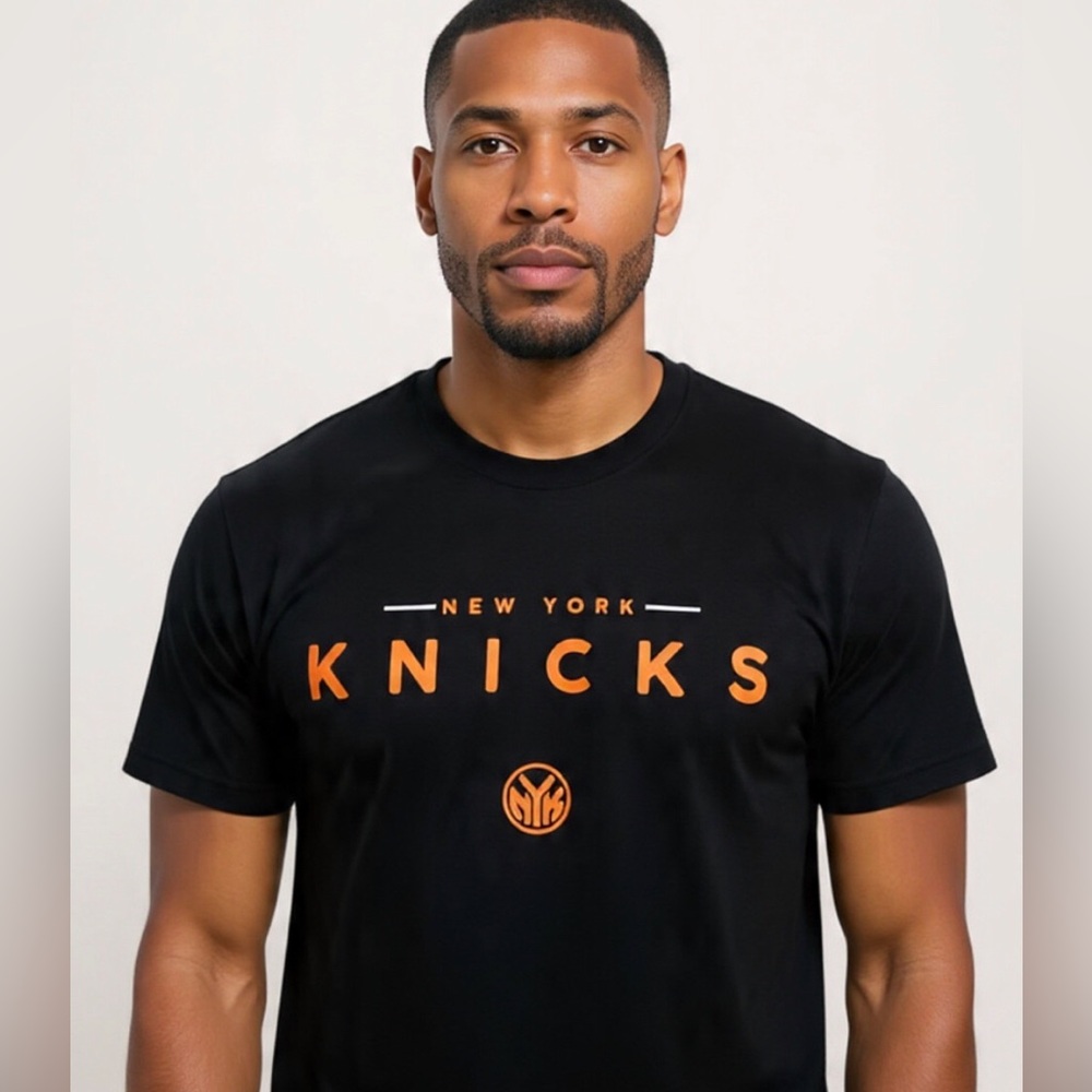 New York Knicks finals tee Black Logo Crewneck T-Shirt